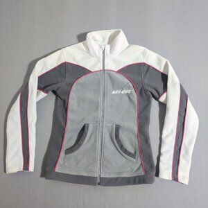 BRP Ski-doo fleece jacket women's size XS grey and white full zip performance
